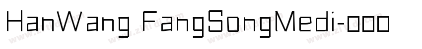 HanWang FangSongMedi字体转换